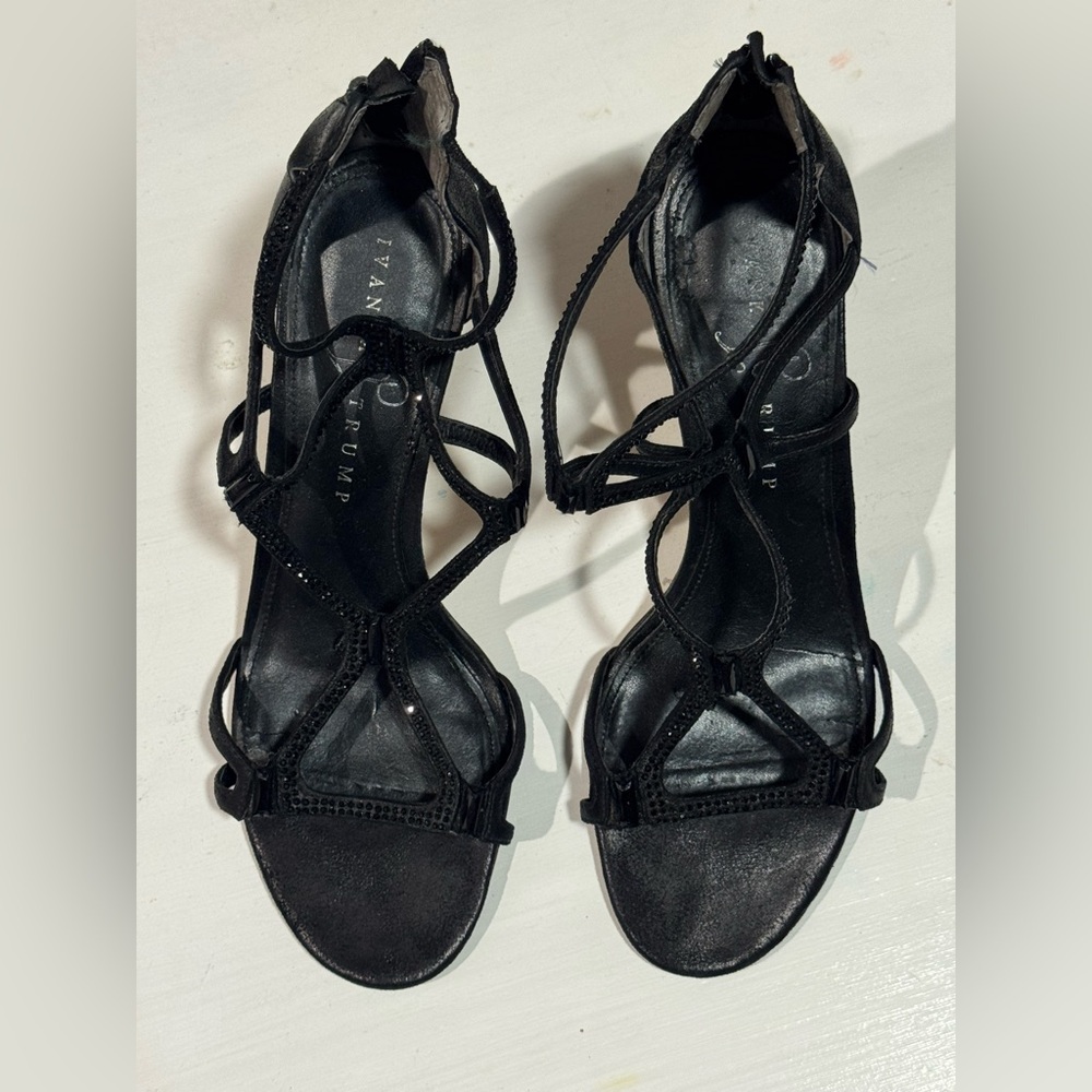 Black Strappy Heels - Ivanka Trump